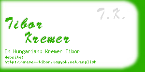tibor kremer business card